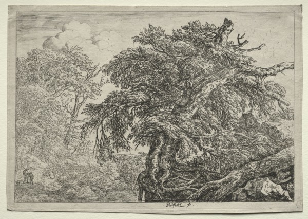 Two Peasants and their Dog. Jacob van Ruisdael (Dutch, 1628/29-1682). Etching