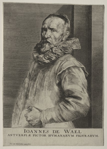 Portrait of Jan de Wael Nevers. Anthony van Dyck (Flemish, 1599-1641). Engraving and etching