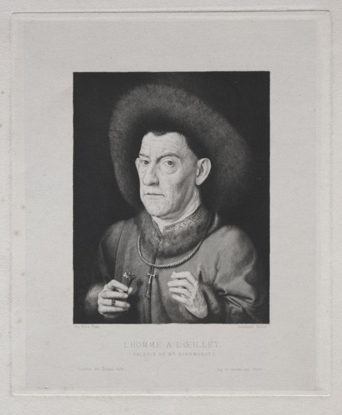 Man with a Pink. Claude-Ferdinand Gaillard (French, 1834-1887). Engraving