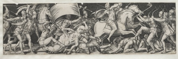 Combats and Triumphs No. 9. Etienne Delaune (French, 1518/19-c. 1583). Engraving