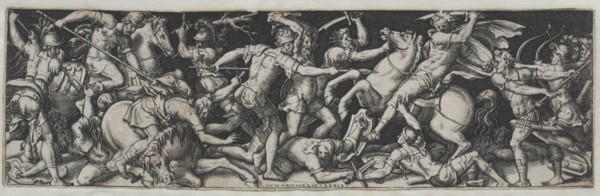 Combats and Triumphs No. 11. Etienne Delaune (French, 1518/19-c. 1583). Engraving