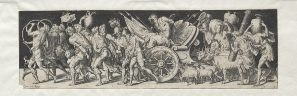 Combats and Triumphs No. 2:  Triumphant March. Etienne Delaune (French, 1518/19-c. 1583). Engraving