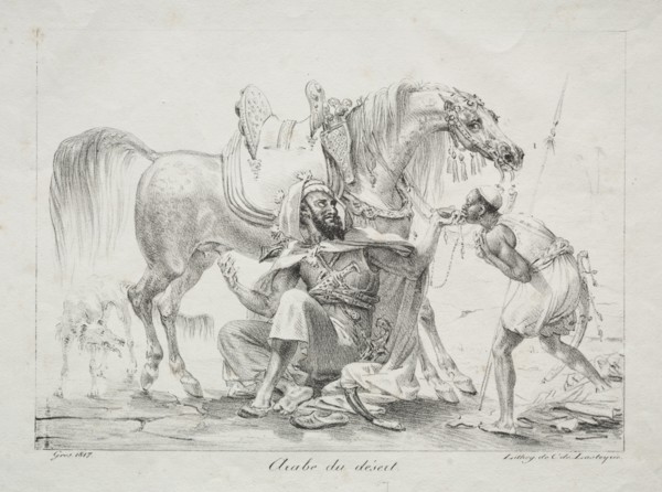 Arab of the Desert, 1817. Antoine-Jean Gros (French, 1771-1835). Lithograph