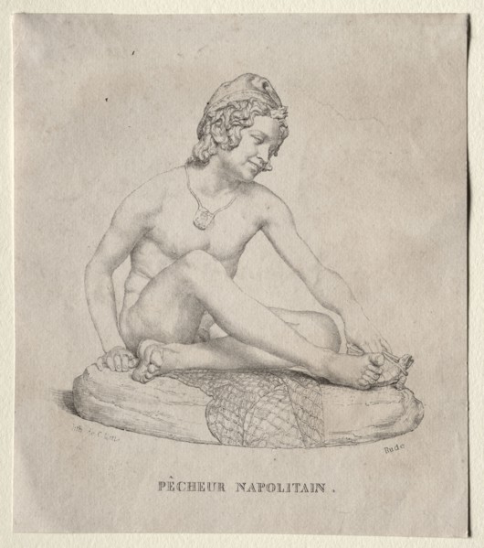 Neopolitan Fisherman, 1835. François Rude (French, 1784-1855). Lithograph