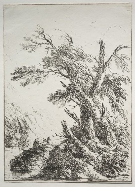 Specimens of Polyautography:  Along the Bank of a River. Henry Richard Warwick (British, 1779-1853)