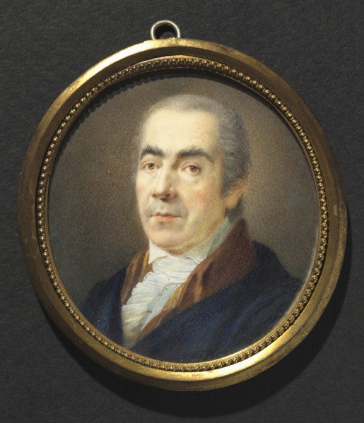 Portrait of a Man, c. 1795. Heinrich Friedrich Füger (German, 1751-1818). Watercolor on ivory in a