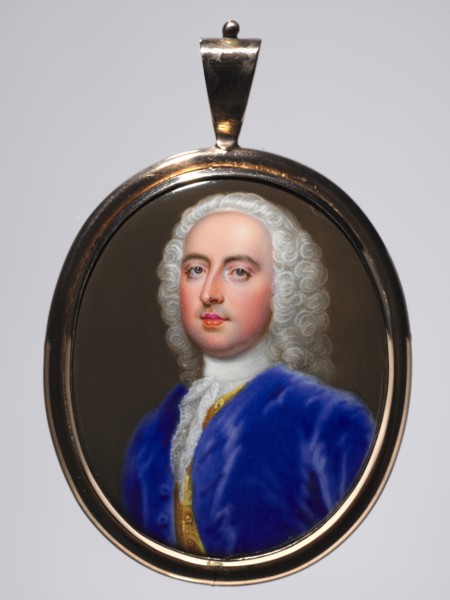 Portrait of a Man, c. 1735. Christian Friedrich Zincke (German, 1683/85-1767). Enamel on copper in