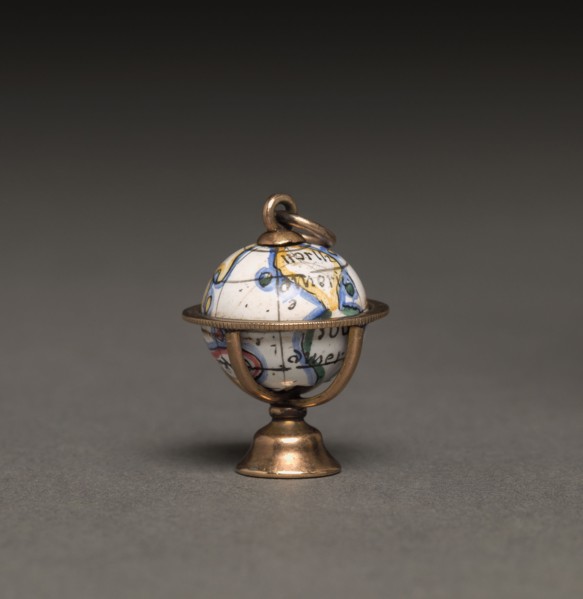Charm, mid-18th century. England, mid-18th Century. Enamel on metal with gold stand; diameter: 1.4