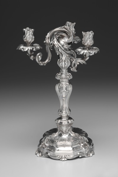 Candelabrum, 1757-1758. François Thomas Germain (French, 1726-1791). Silver; diameter: 19.9 cm (7