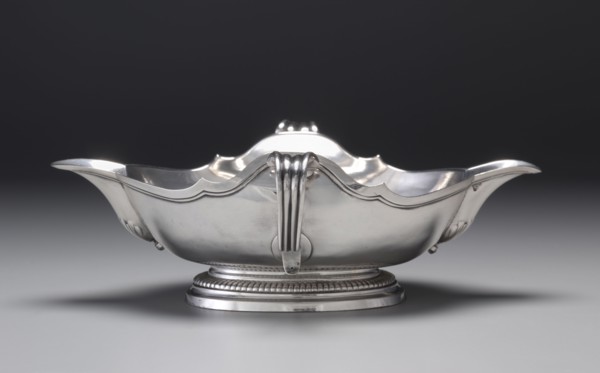 Sauce Boat, 1743. Nicolas Duclos (1699-1755), master silversmith in 1726. Silver; overall: 7.7 x 22