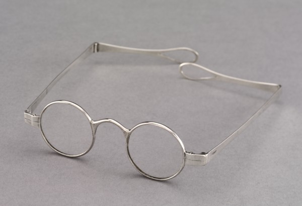 Spectacles, c. 1816-1820. John Peirce (American). Silver; overall: 11.8 cm (4 5/8 in.).