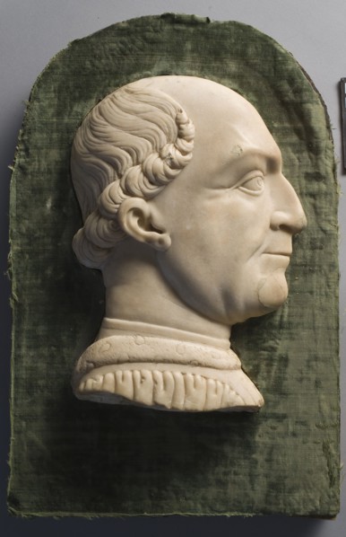 Portrait of Francesco Sforza (frame), 1450-1499. Italy, Lombardy, 15th century. Wood with gesso,