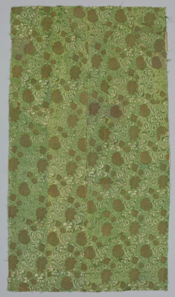 Textile, c. 1700. Italy, early 18th Century. Lampas weave, silk and gold thread; overall: 175.9 x