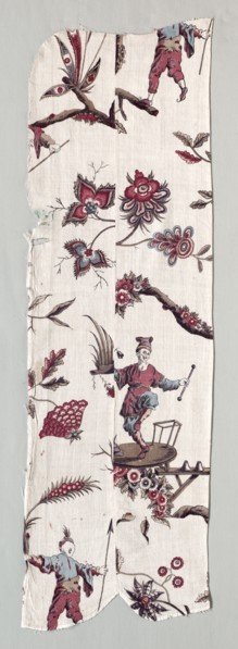 Woodblock Printed Textile Fragments, c. 1785. France, late 18th century. Woodblock print on cotton