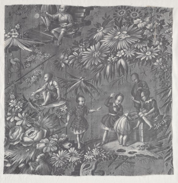 Copperplate Printed Textile, 1825-1830. George Zipelius (French). Copperplate printed cotton;