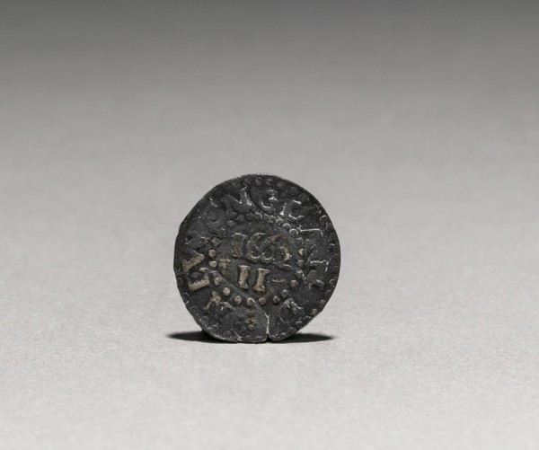 Oak Tree Two Pence (reverse), 1662. John Hull (American, 1624-1683), Robert Sanderson (American,