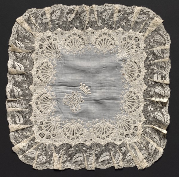 Embroidered Handkerchief, late 18th century. Switzerland, late 18th century. Embroidery: linen;