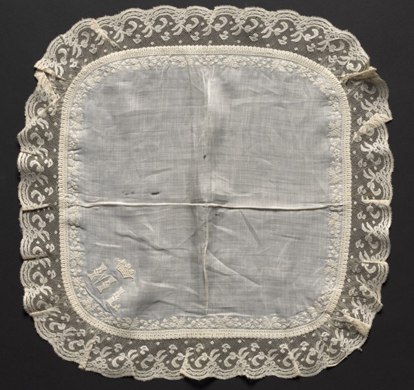 Embroidered Handkerchief, early 19th century. Switzerland, early 19th century. Embroidery: linen;