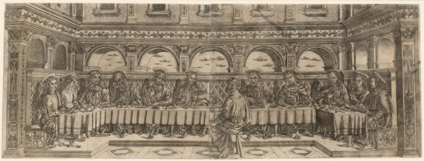 The Last Supper (pair), about 1500. Lucantonio degli Uberti (Italian), after Perugino (Italian,