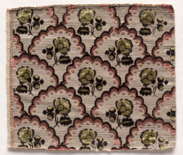 Textile Fragment, 1774-1793. France, late 18th century, Period of Louis XVI (1774-1793). Velvet