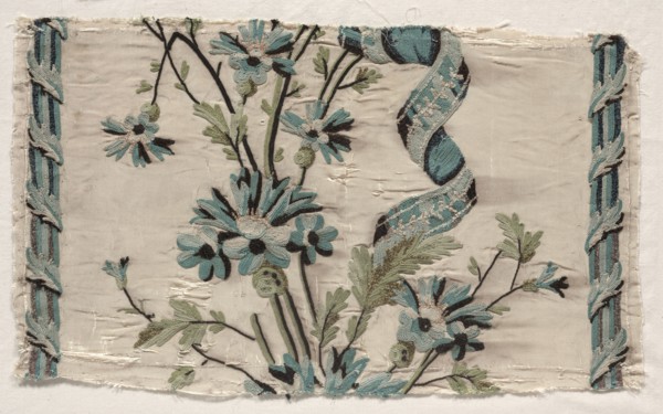 Two Pieces of Embroidery, 1723-1774. Philippe de Lasalle (French, 1723-1805). Embroidery, silk;