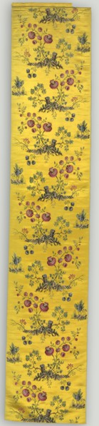 Floral Panel, 1800s. France, 19th century. Brocade and weft-patterned weave with complementary