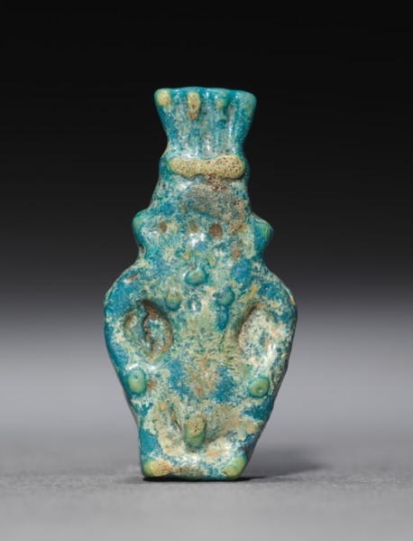 Amulet of Bes, 30 BC-AD 395. Egypt, Greco-Roman Period, Roman Empire. Polychrome faience; average: