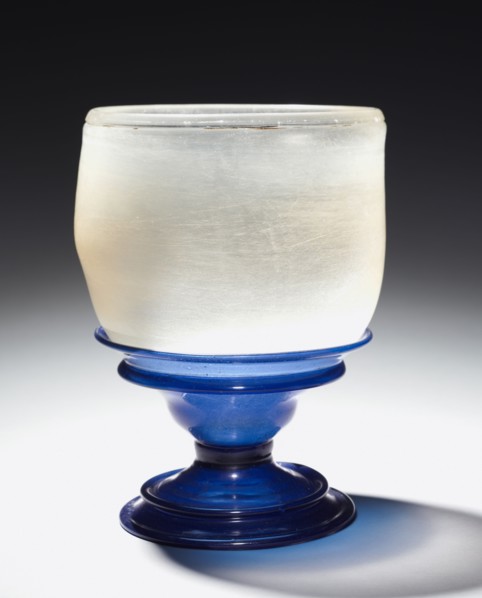Bowl with Stand, 100-400. Syria, Roman, 2nd-3rd Century. Glass; bowl: 14.6 x 16 cm (5 3/4 x 6 5/16