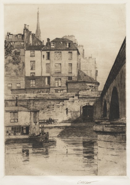 Quai des Orfèvres, Paris, 1886. Charles Adams Platt (American, 1861-1933). Etching