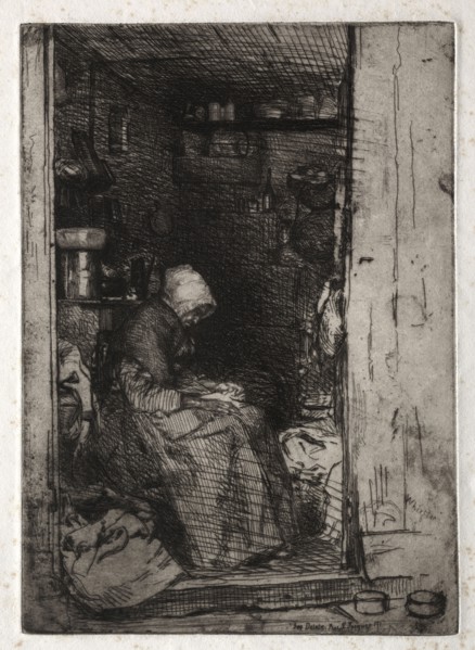 Twelve Etchings from Nature:  La Veille aux Loques, 1858. James McNeill Whistler (American,