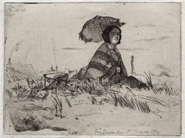 Twelve Etchings from Nature:  En Plein Soleil, 1858. James McNeill Whistler (American, 1834-1903).