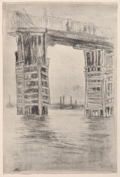 The Tall Bridge, 1878. James McNeill Whistler (American, 1834-1903). Etching