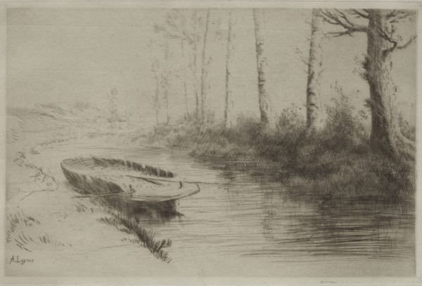 Le Canal:  Effet du matin. Alphonse Legros (French, 1837-1911). Etching and drypoint