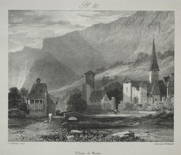 Voyages pittoresques et romantiques dans l'ancienne France.  Franche Comté:  Abbaye de Baume,
