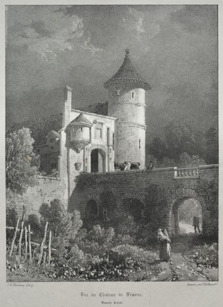 Voyages pittoresques et romantiques dans l'ancienne France.  Franche-Comté:  Vue du Château de