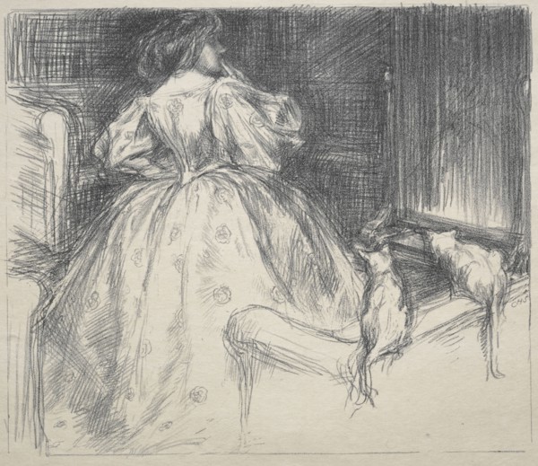 The Fantastic Dress, 1890. Charles Hasslewood Shannon (British, 1863-1937). Lithograph