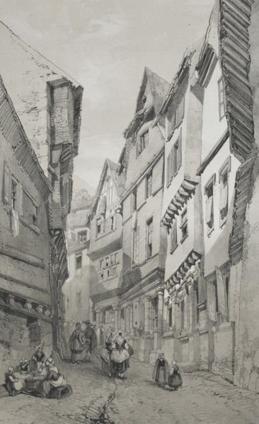 Voyages pittoresques et romantiques dans l'ancienne France.  Bretagne:  Morlaix. Eugène Cicéri