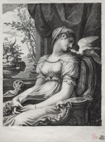 Meditation, 1822. Pierre-Paul Prud'hon (French, 1758-1823). Lithograph
