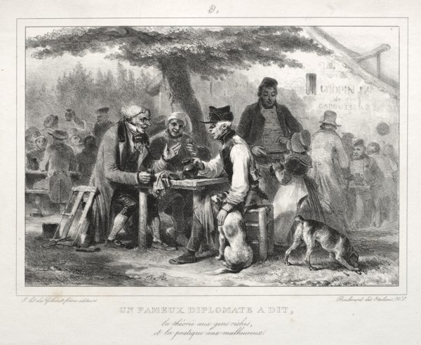 Album for 1832:  Un famous diplomat à dit..., 1832. Auguste Raffet (French, 1804-1860). Lithograph