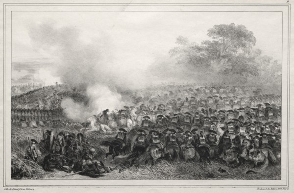 Album for 1835:  Carré enfoncé..., 1835. Auguste Raffet (French, 1804-1860). Lithograph