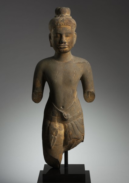 Shiva, early 1100s. Cambodia, Angkor, Baphuon, early 12th century. Gray sandstone; overall: 76.8 cm
