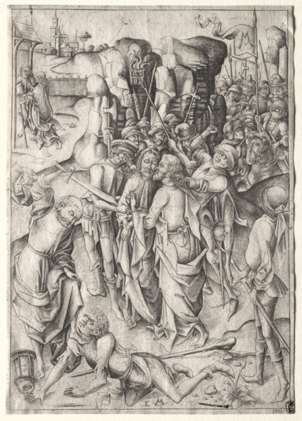 The Passion:  Christ Taken Captive. Israhel van Meckenem (German, c. 1440-1503). Engraving
