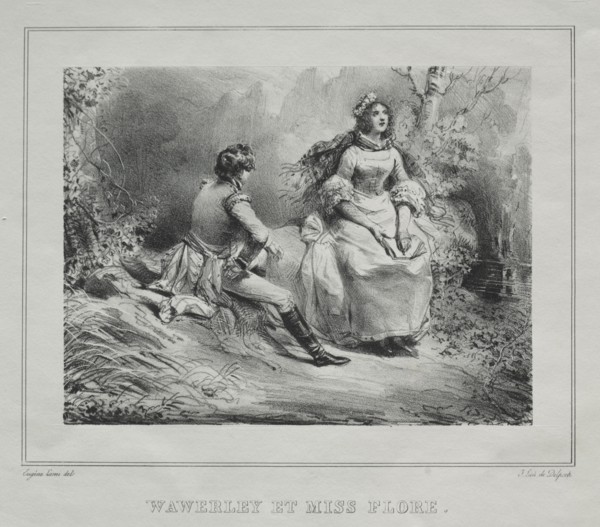 Picturesque Views of Scotland:  Waverly and Miss Flora, 1825-1828. Eugène Louis Lami (French,