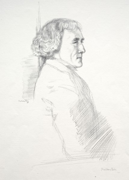 Sir Henry Irving, 1898. William Rothenstein (British, 1872-1945). Lithograph