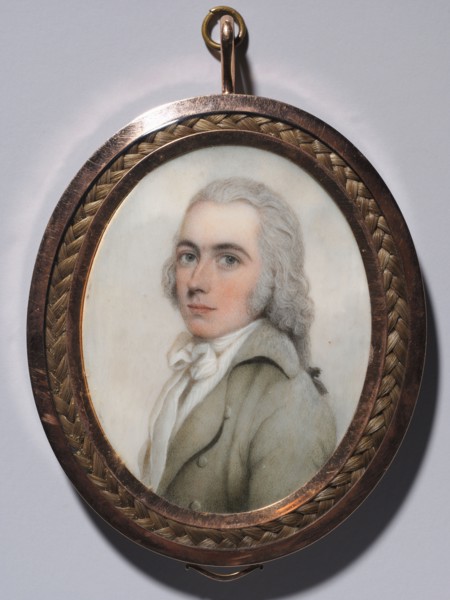 Portrait of a Man and Portrait of a Woman (pair), c. 1795. Nathaniel Plimer (British, 1757-1822).