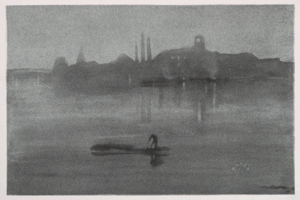 Nocturne, 1878. James McNeill Whistler (American, 1834-1903). Lithograph on chine collé; sheet: 17