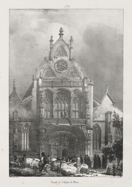 Voyages pittoresques et romantiques dans l'ancienne France,  Franche-Comté:  Façade de l'église de