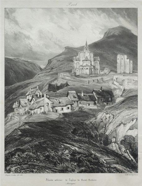 Voyages pittoresques et romantiques dans l'ancienne France, Auvergne:  Abside de l'église de Saint