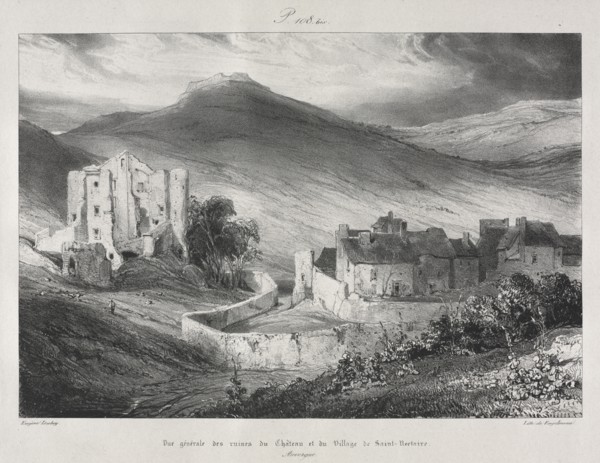 Voyages pittoresques et romantiques dans l'ancienne France, Auvergne:  Ruines du château et du
