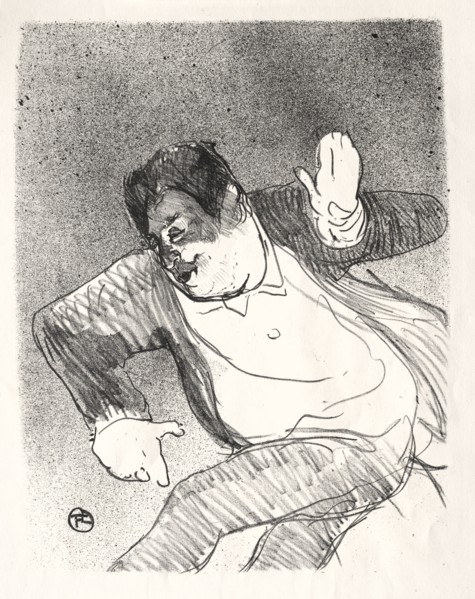 Caudieux, 1893. Henri de Toulouse-Lautrec (French, 1864-1901). Lithograph